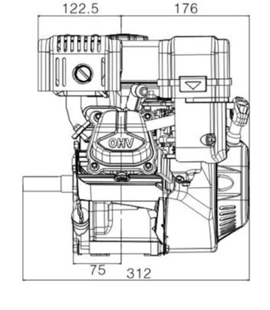 Silnik spalinowy LONCIN G210F -A, wał 20mm