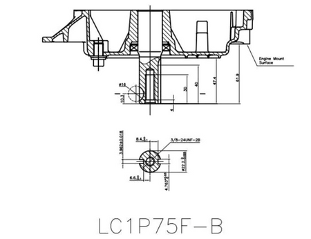 Silnik  Loncin LC1P75FA -B 7,5 KM ciężkie koło wał 62mm
