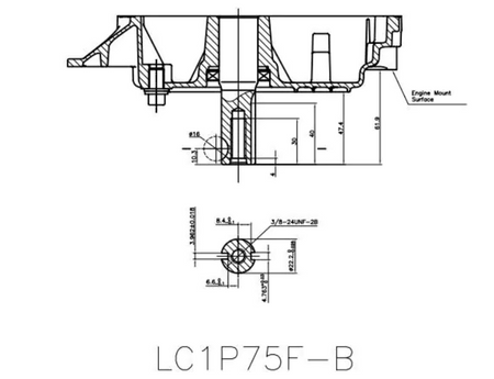 Silnik Loncin  LC1P75FD -B 7,5 KM z rozrusznikiem wał 62mm