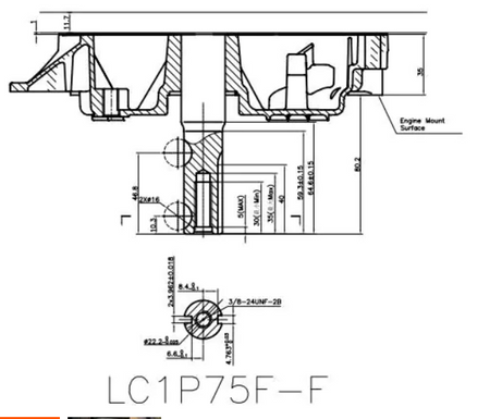 Silnik  Loncin LC1P75FA -F 7,5 KM  ciężkie koło