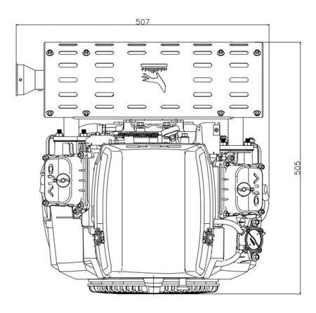 SILNIK SPALINOWY BENZYNOWY LONCIN EFI LC2V80FD WTRYSK  764cm3 27KM