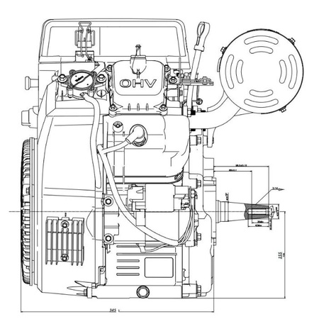 SILNIK SPALINOWY BENZYNOWY LONCIN EFI LC2V80FD WTRYSK  764cm3 27KM