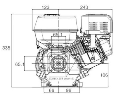 Silnik spalinowy LONCIN G210F -R wał 19,05mm